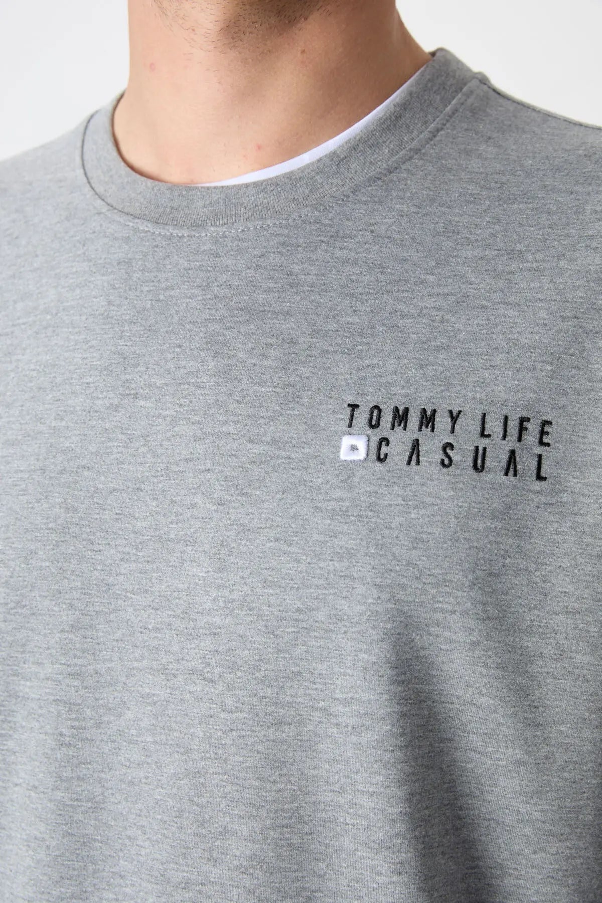 casual o yaka lastik paça erkek oversize eşofman takimi - 85120 - Justyol