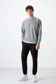 casual o yaka lastik paça erkek oversize eşofman takimi - 85120 - Justyol