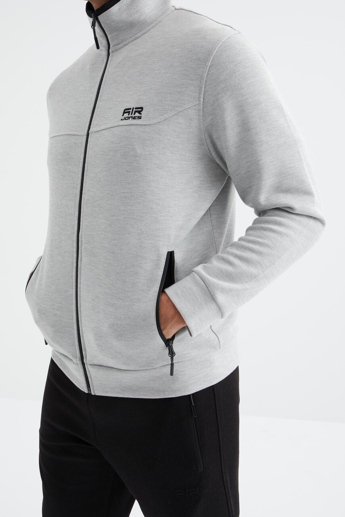 hugo gri melanj - siyah jogger erkek eşofman takim - 85198 - Justyol