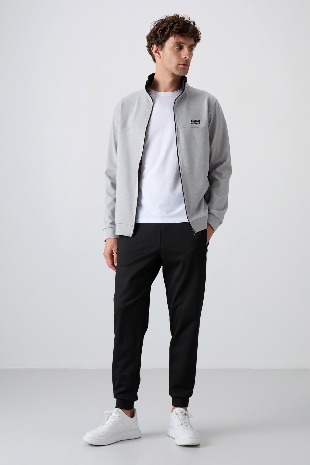 <tc>Ensemble de survêtement pour homme, gris mélangé - noir, jogger - 85198</tc>