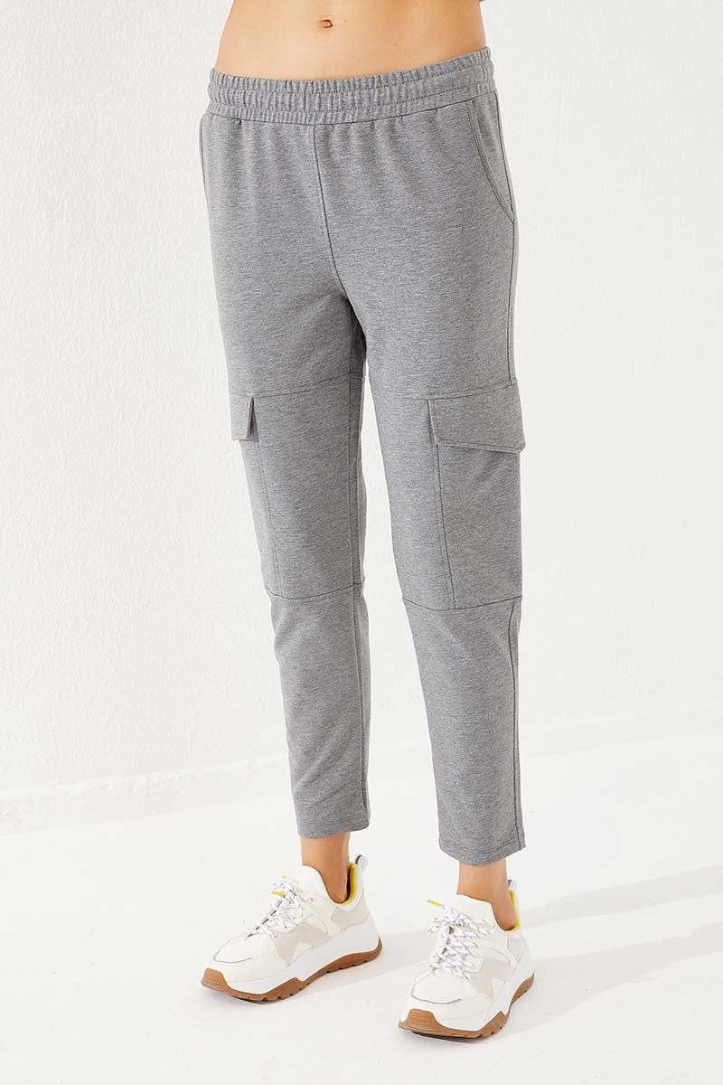 <tc>Pantalon de jogging pour femme à taille haute avec poches cargo, coupe confortable et jambes fuselées - 94588</tc>