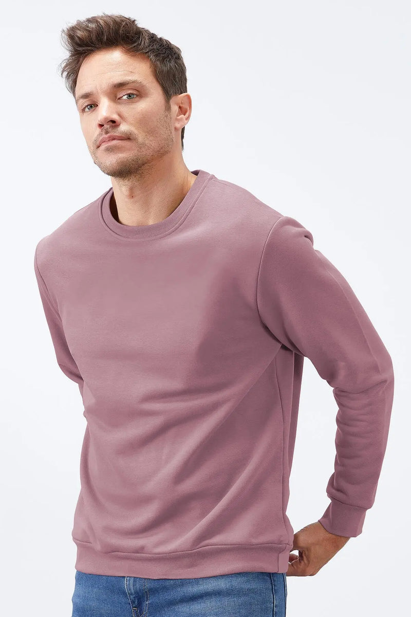 Sweatshirt pour homme à col rond, coupe décontractée - 88053