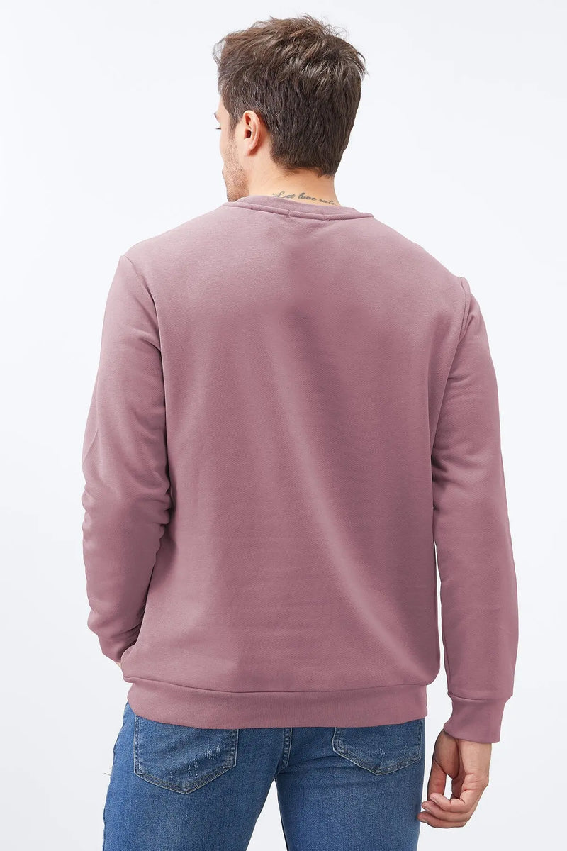 Sweatshirt pour homme à col rond, coupe décontractée - 88053