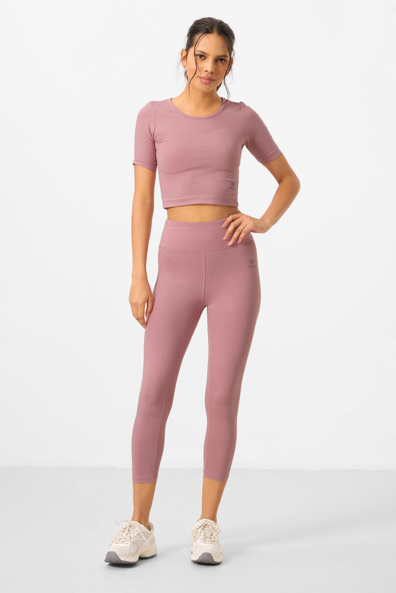 Ensemble Sport Femme 2 Pièces – Crop T-shirt & Legging - 95285