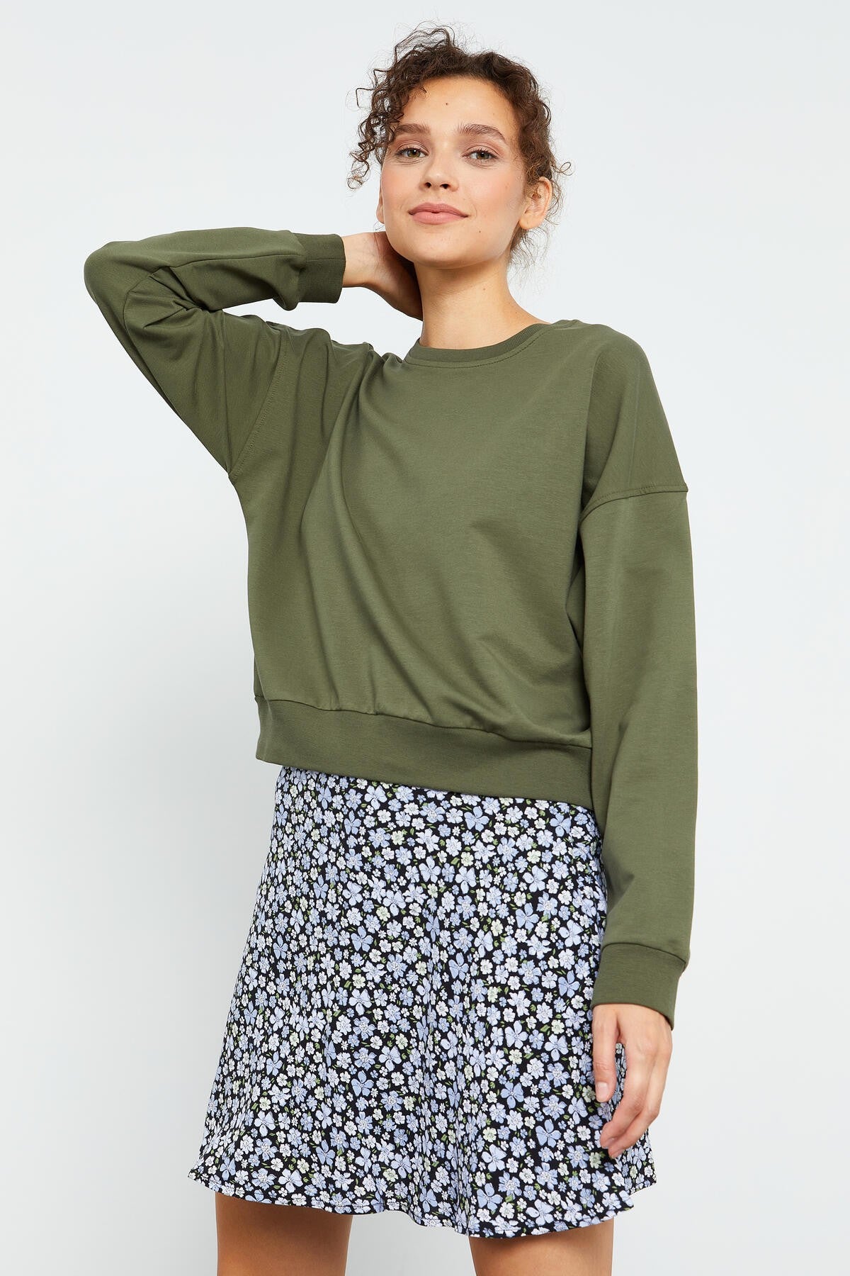 sweat-shirt basique rahat à col rond pour femme - 97114