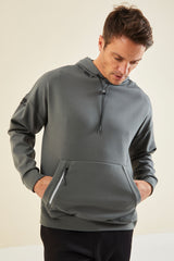 gizli cep detayli erkek sweatshirt - 88289