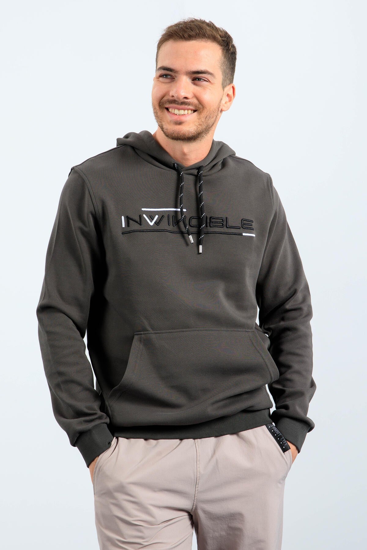 kanguru cep standart kalip kapüşonlu erkek sweatshirt - 87883