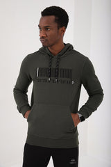 <tc>Sweatshirt pour homme à capuche, avec poche kangourou, broderie et coupe standard - 87839</tc>