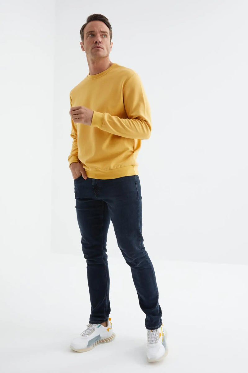 Sweatshirt pour homme à col rond, coupe décontractée - 88053