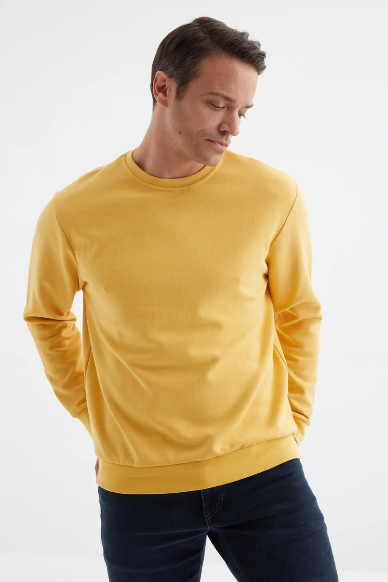 Sweatshirt pour homme à col rond, coupe décontractée - 88053