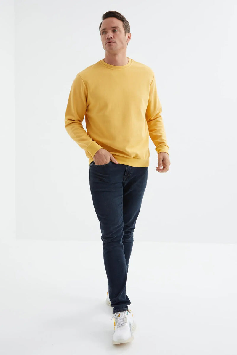 Sweatshirt pour homme à col rond, coupe décontractée - 88053