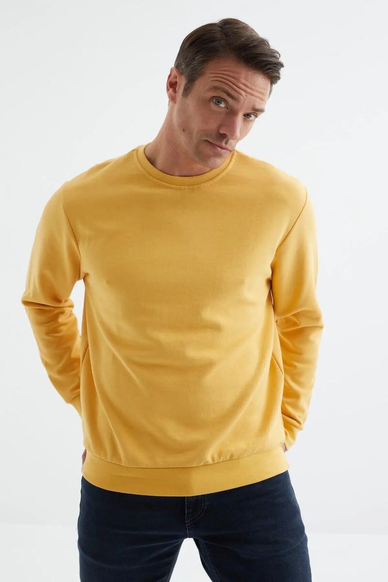 Sweatshirt pour homme à col rond, coupe décontractée - 88053