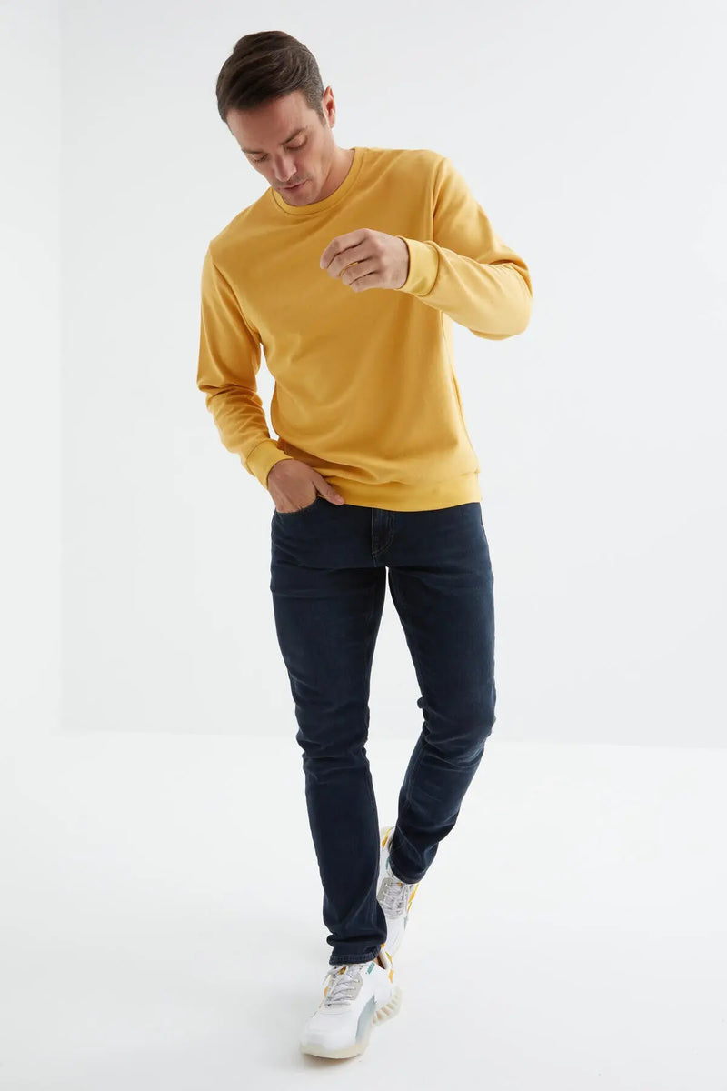 Sweatshirt pour homme à col rond, coupe décontractée - 88053