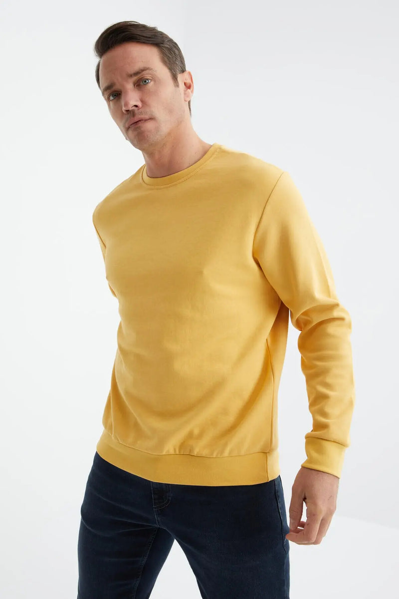 Sweatshirt pour homme à col rond, coupe décontractée - 88053