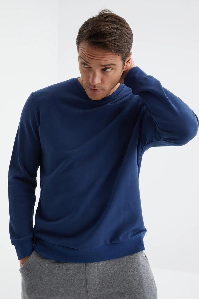 Sweatshirt pour homme à col rond, coupe décontractée - 88053