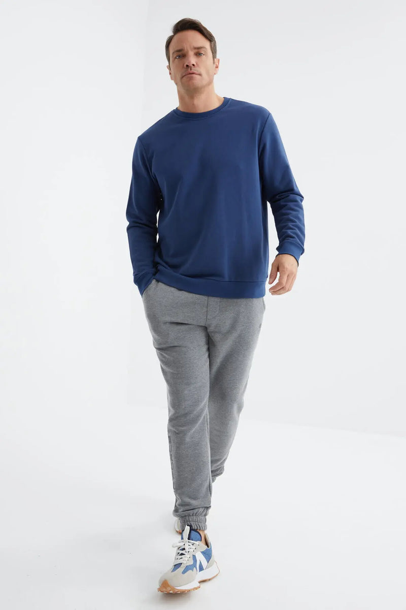 Sweatshirt pour homme à col rond, coupe décontractée - 88053