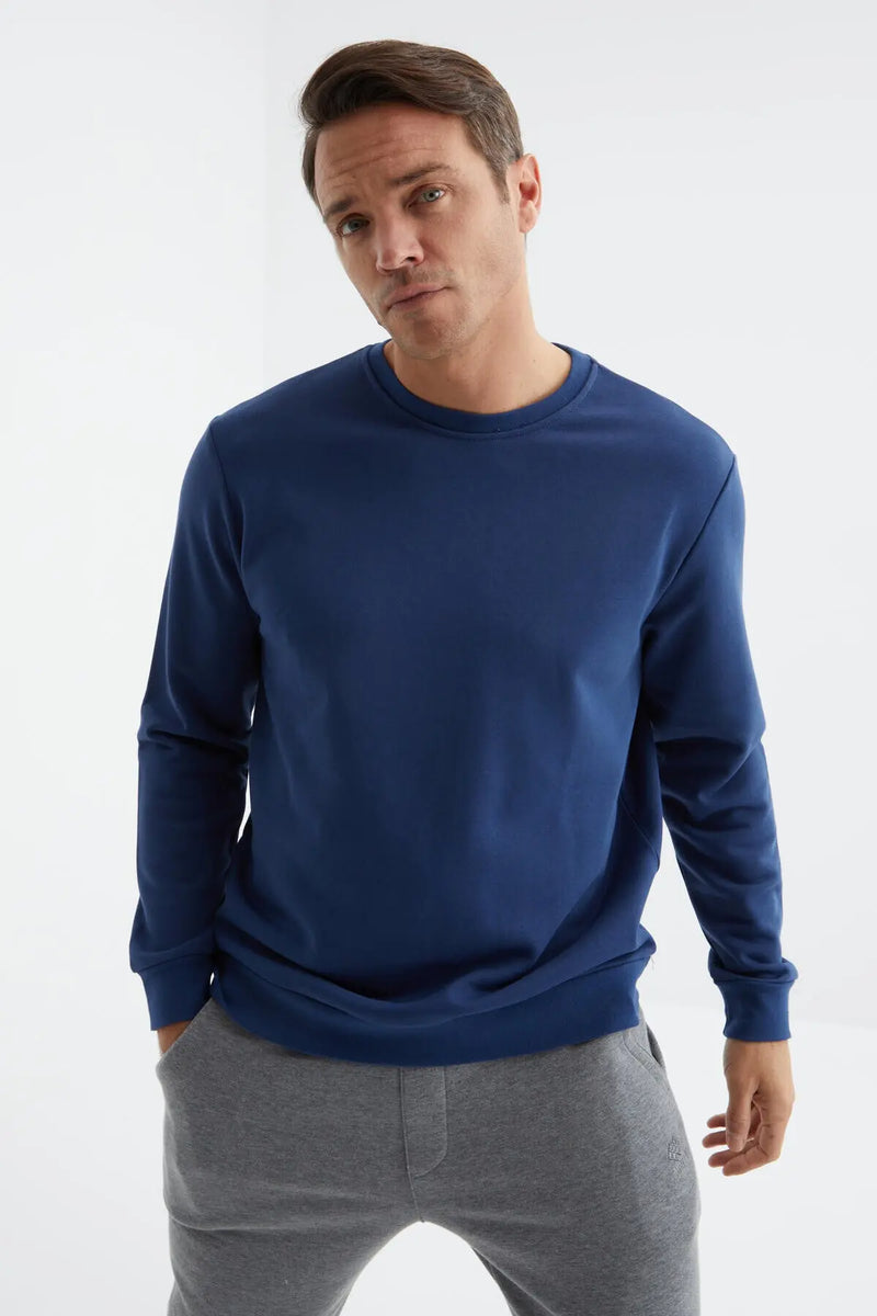 Sweatshirt pour homme à col rond, coupe décontractée - 88053