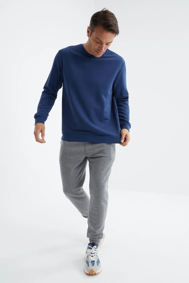 Sweatshirt pour homme à col rond, coupe décontractée - 88053