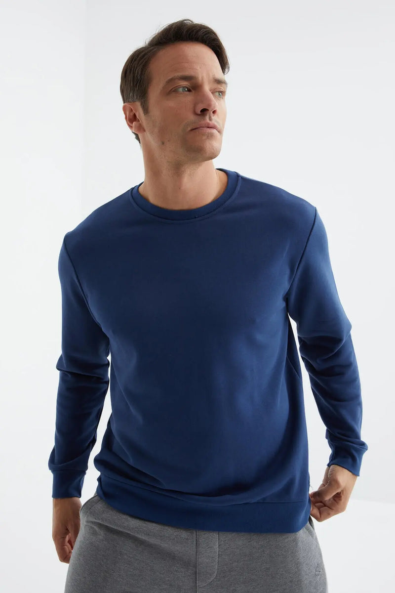 Sweatshirt pour homme à col rond, coupe décontractée - 88053