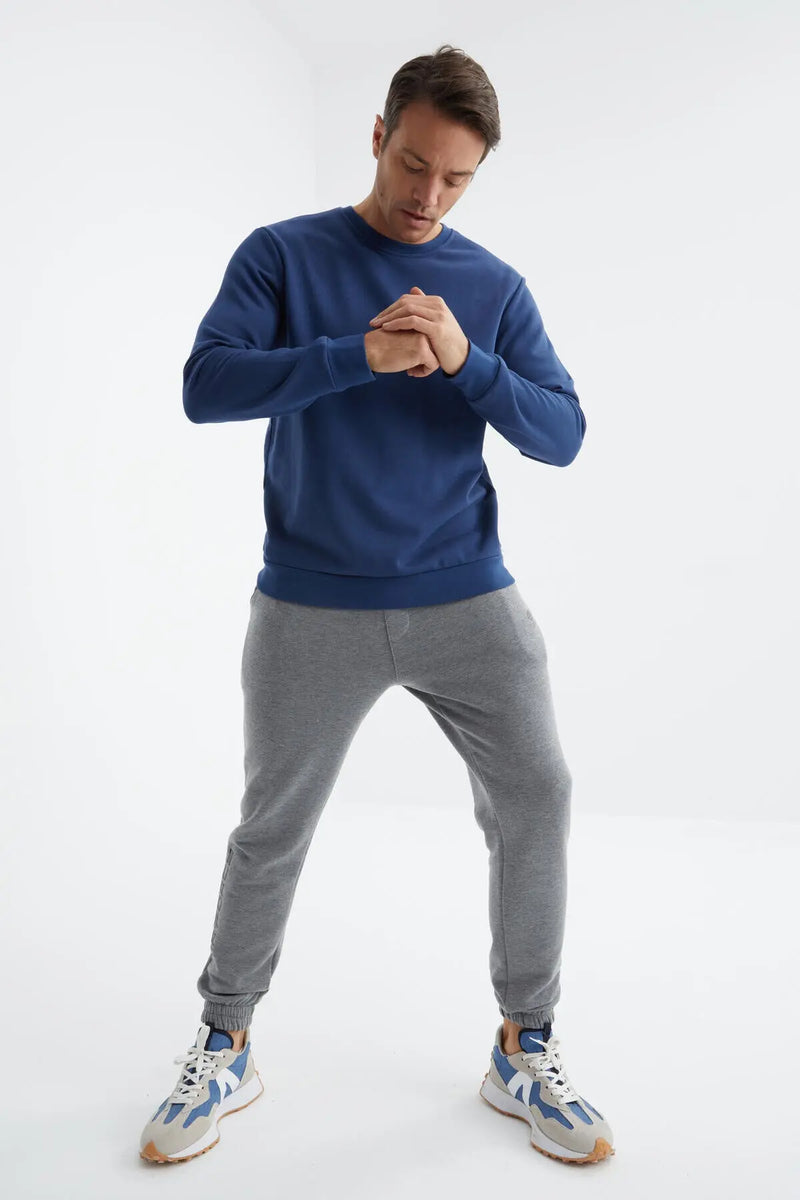 Sweatshirt pour homme à col rond, coupe décontractée - 88053
