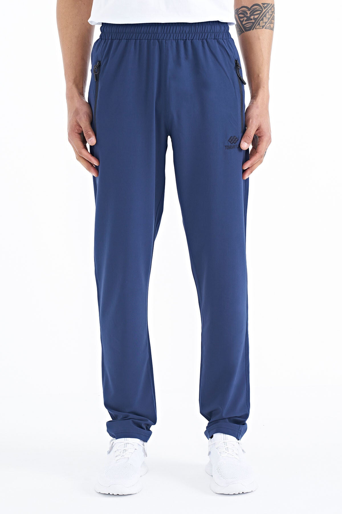 <tc>Pantalon de survêtement homme à fermeture éclair, avec trois poches, coupe standard et jambes classiques - 84768</tc>