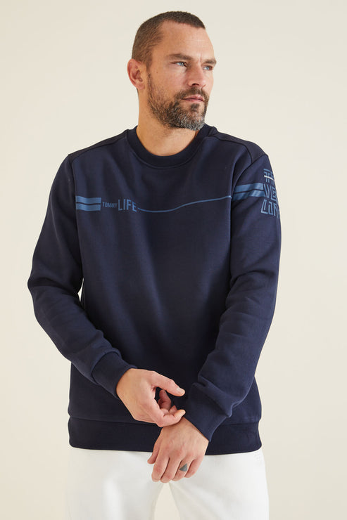 o yaka rahat form erkek sweatshirt - 88316