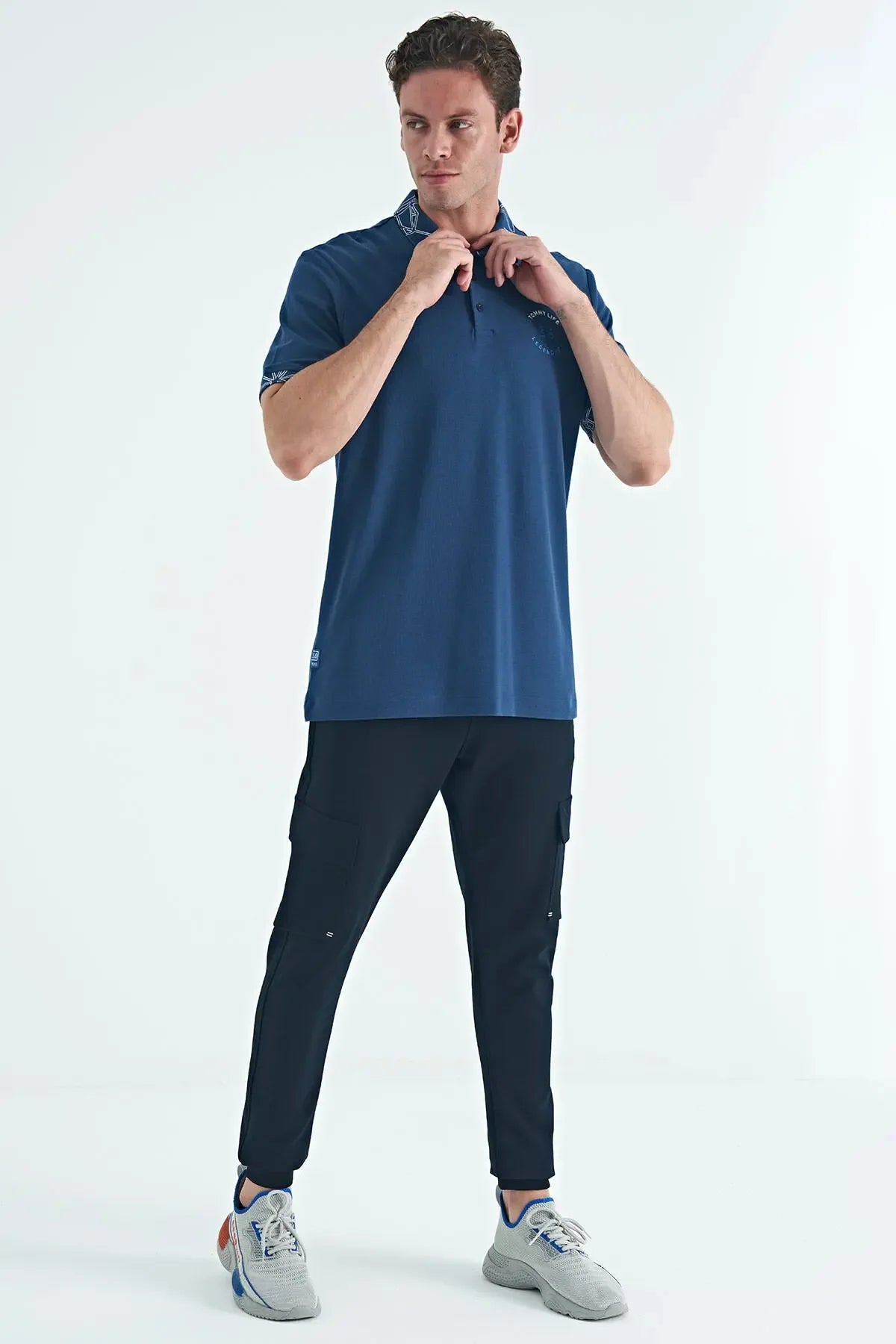 Polo homme col polo avec broderie et imprimé coupe standard - 88239 - Justyol