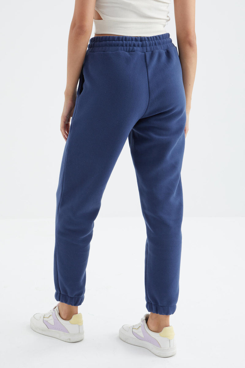 Pantalon Jogger Femme Taille Haute Basic en Polaire.