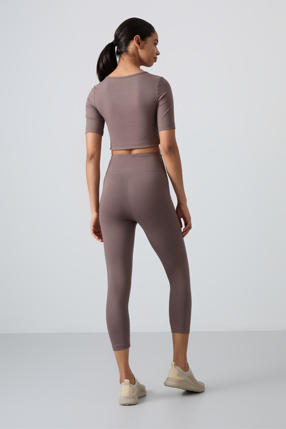 Ensemble Sport Femme 2 Pièces – Crop T-shirt & Legging - 95285