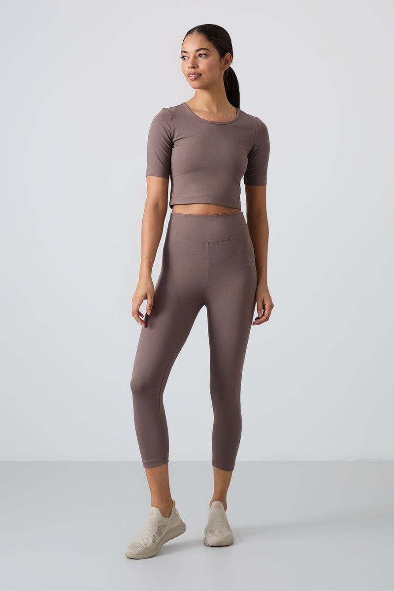 Ensemble Sport Femme 2 Pièces – Crop T-shirt & Legging - 95285