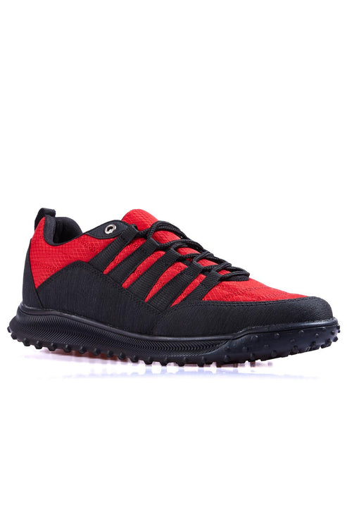 <tc>Chaussures de sport pour homme en simili cuir avec lacets et détails en maille - 89114</tc>