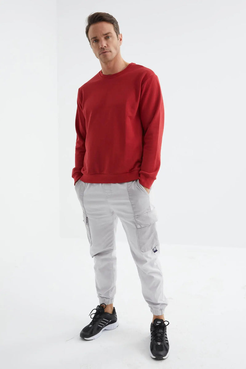 Sweatshirt pour homme à col rond, coupe décontractée - 88053