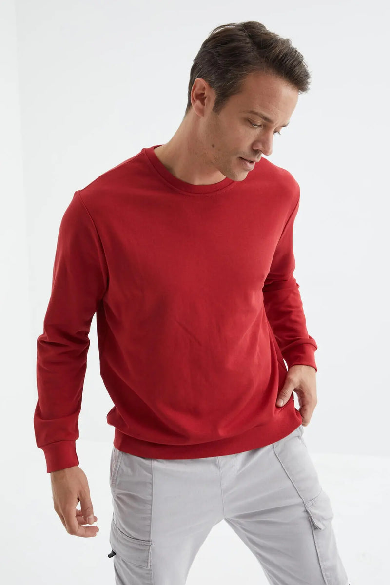 Sweatshirt pour homme à col rond, coupe décontractée - 88053