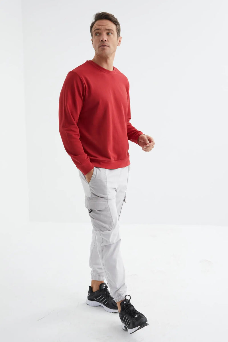 Sweatshirt pour homme à col rond, coupe décontractée - 88053