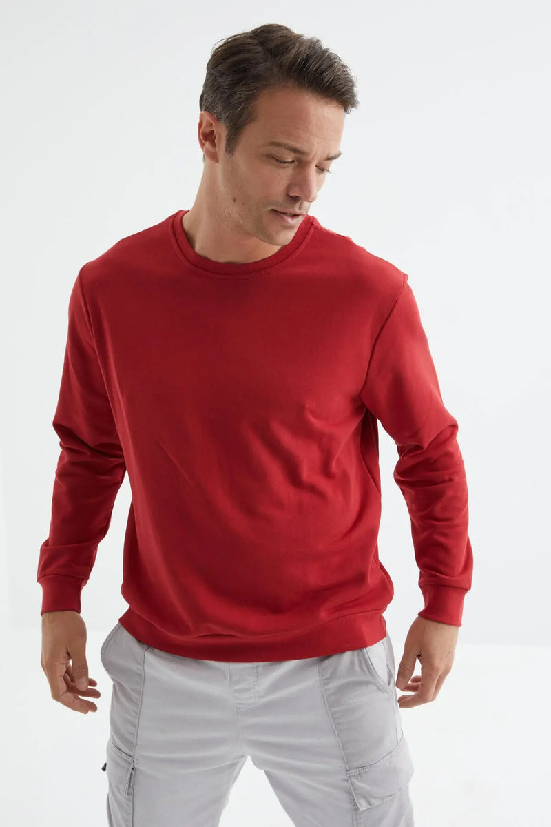 Sweatshirt pour homme à col rond, coupe décontractée - 88053