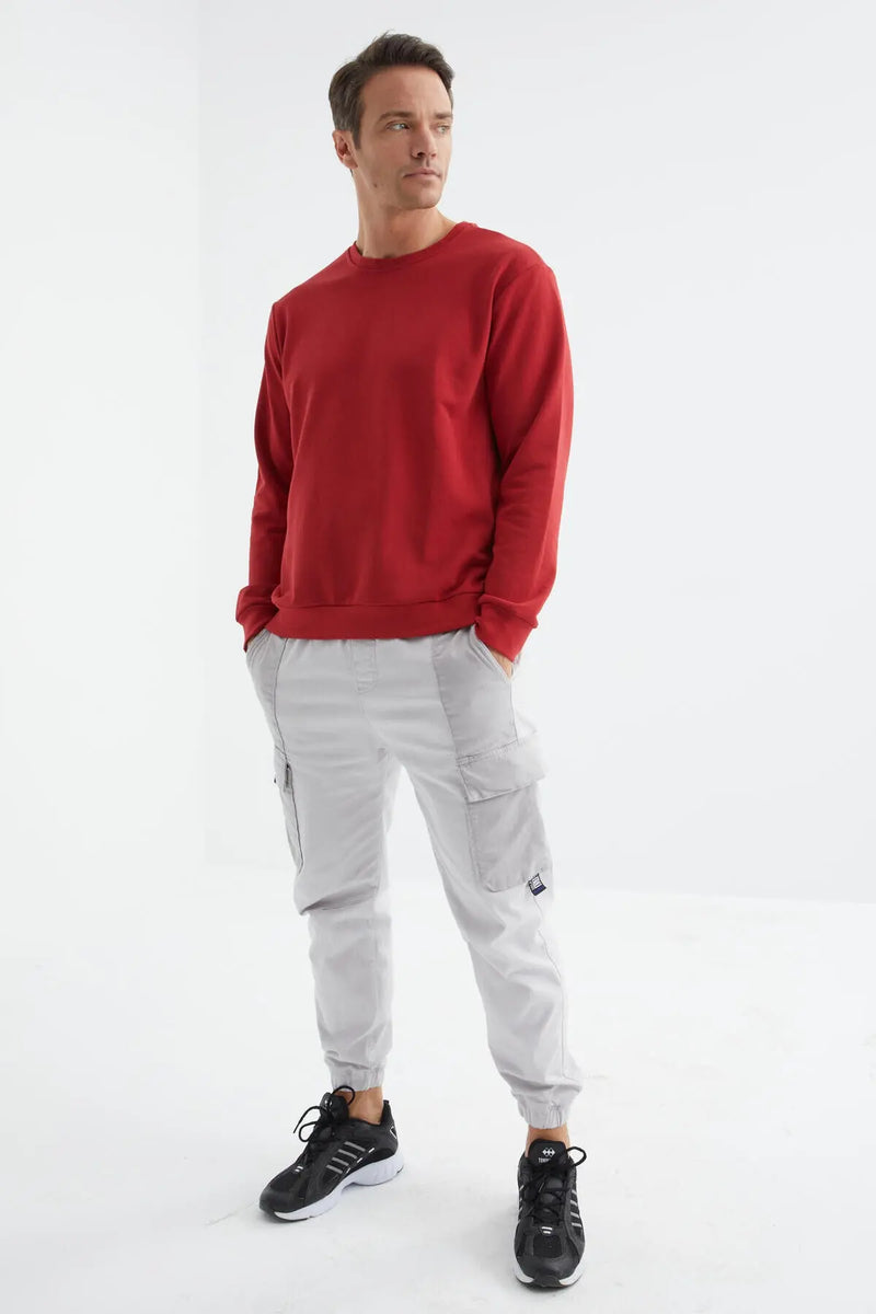 Sweatshirt pour homme à col rond, coupe décontractée - 88053