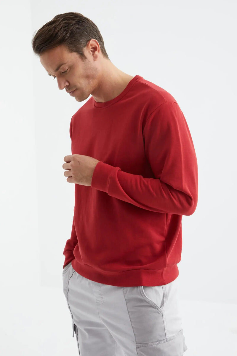 Sweatshirt pour homme à col rond, coupe décontractée - 88053