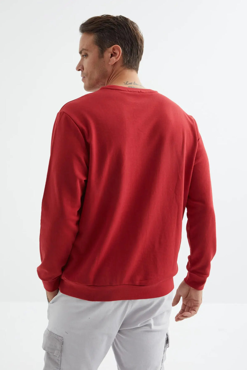 Sweatshirt pour homme à col rond, coupe décontractée - 88053