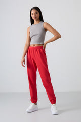 <tc>Pantalon de survêtement pour femme à taille haute, à la coupe décontractée, avec poches et bas élastiques - 94583</tc>