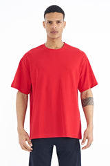 <tc>T-shirt oversize basique pour homme avec détails d'armature sur les manches - 88193</tc>