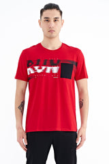 <tc>T-shirt pour homme à coupe standard avec impression et détails de poche avant - 88200</tc>