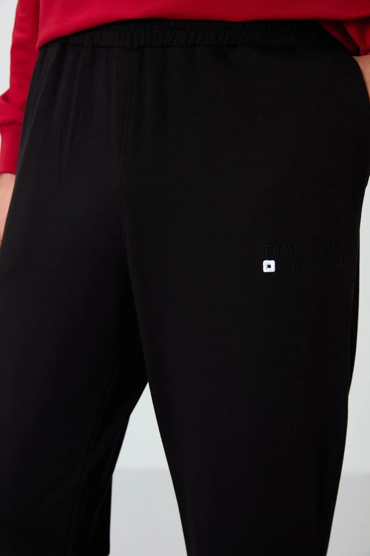 casual o yaka lastik paça erkek oversize eşofman takimi - 85120 - Justyol