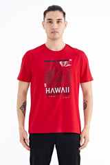 <tc>T-shirt pour homme à col rond, à coupe standard, avec impression de slogan - 88190</tc>