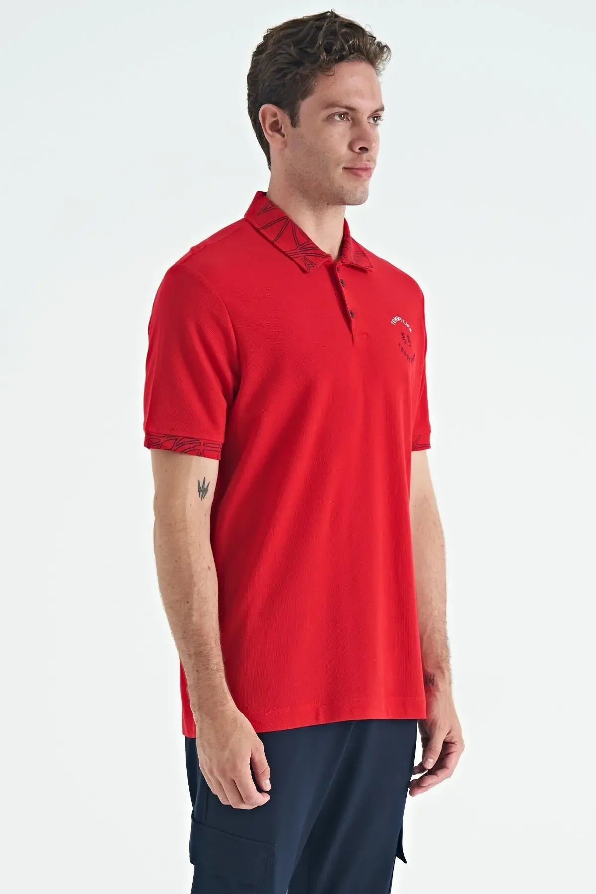 Polo homme col polo avec broderie et imprimé coupe standard - 88239 - Justyol