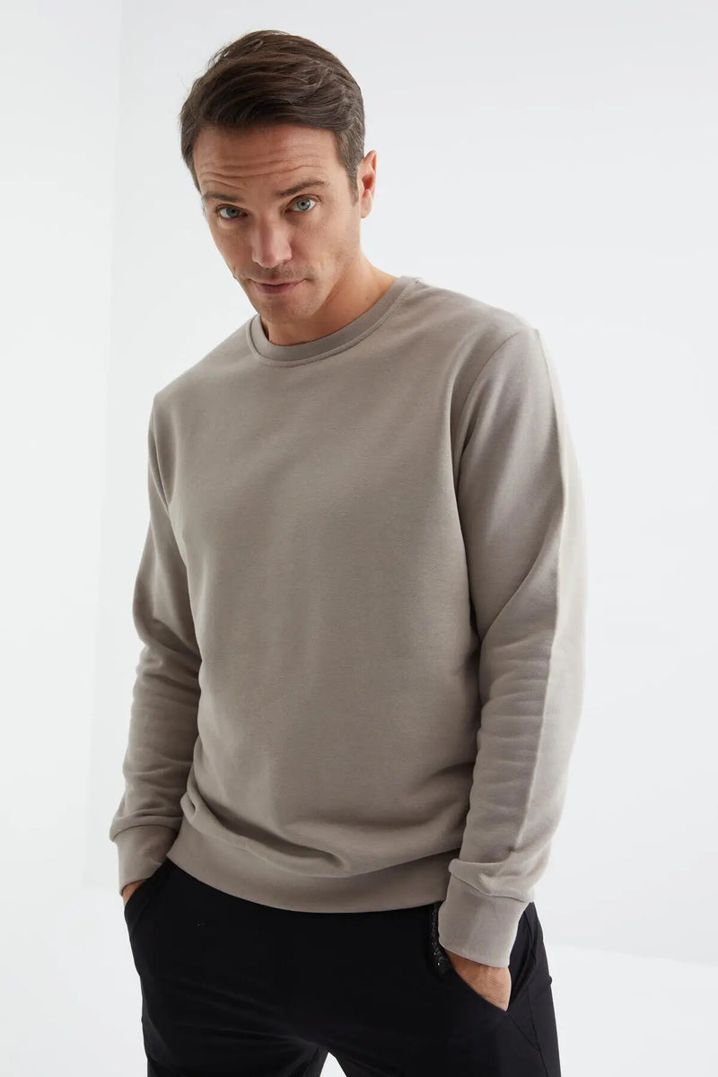 Sweatshirt pour homme à col rond, coupe décontractée - 88053