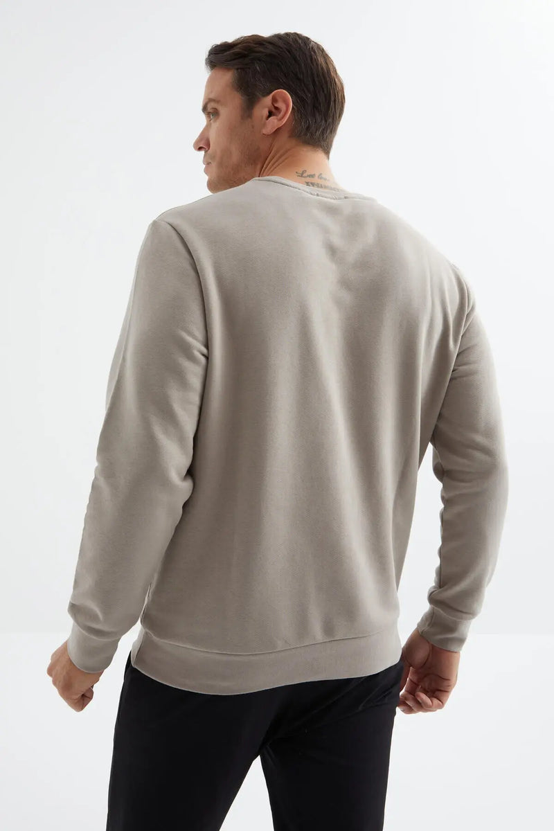 Sweatshirt pour homme à col rond, coupe décontractée - 88053