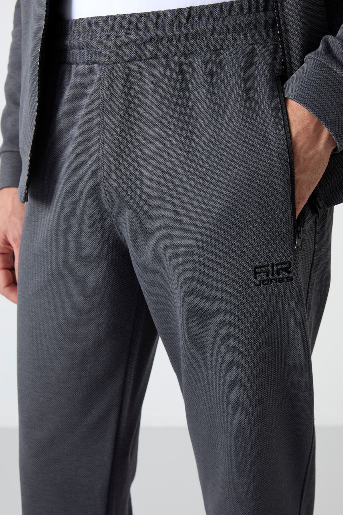 hugo gri melanj - siyah jogger erkek eşofman takim - 85198 - Justyol