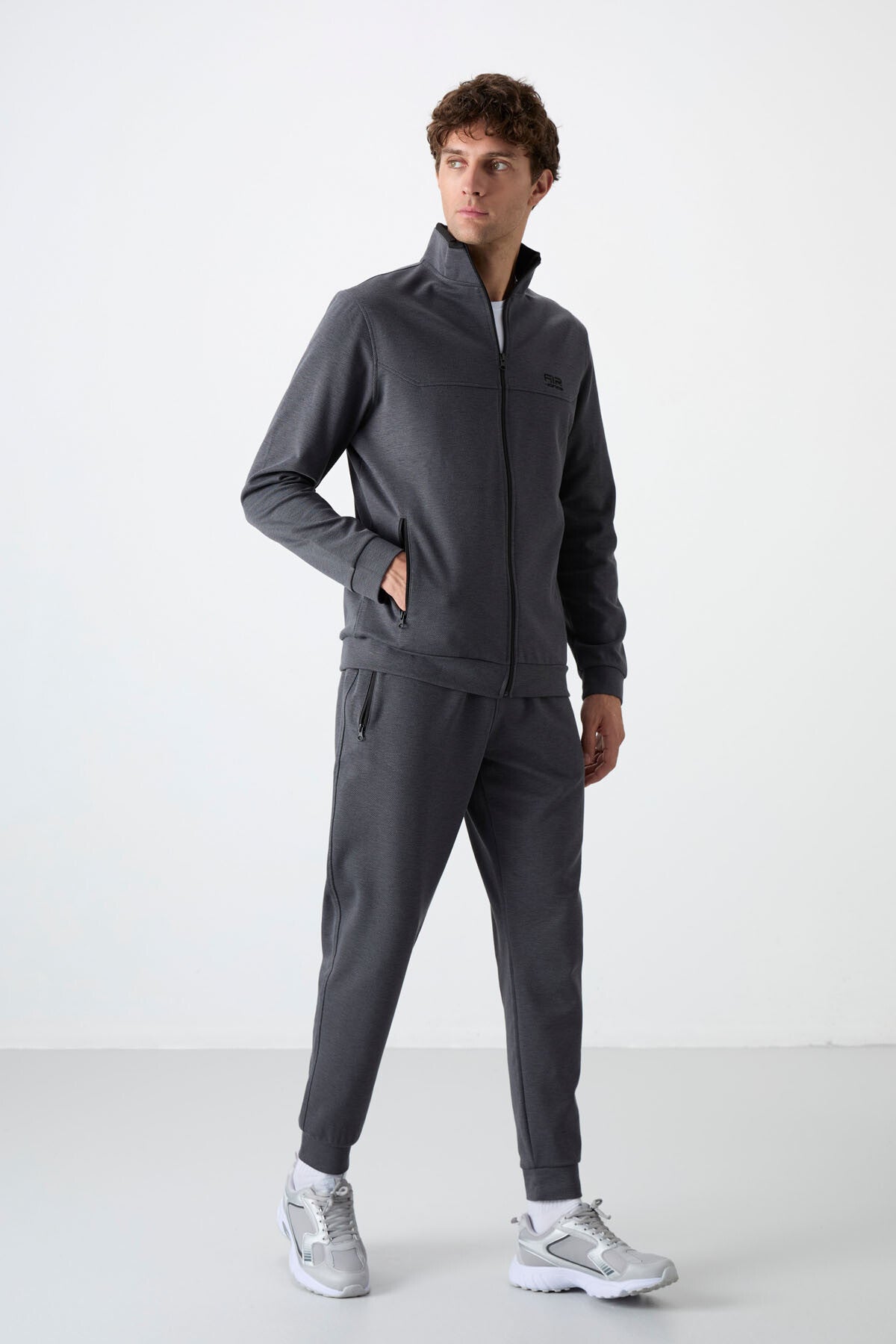 <tc>Ensemble de survêtement pour homme, gris mélangé - noir, jogger - 85198</tc>