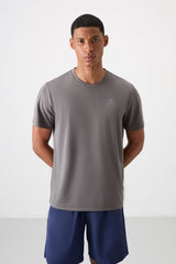 <tc>T-shirt actif pour homme à col rond, coupe standard, avec motif logo - 88255</tc>