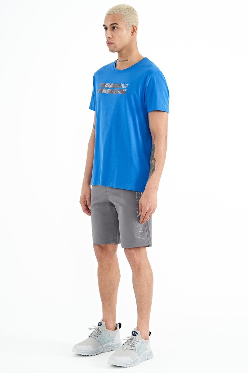 Short homme avec impression sur les côtés et taille élastique
